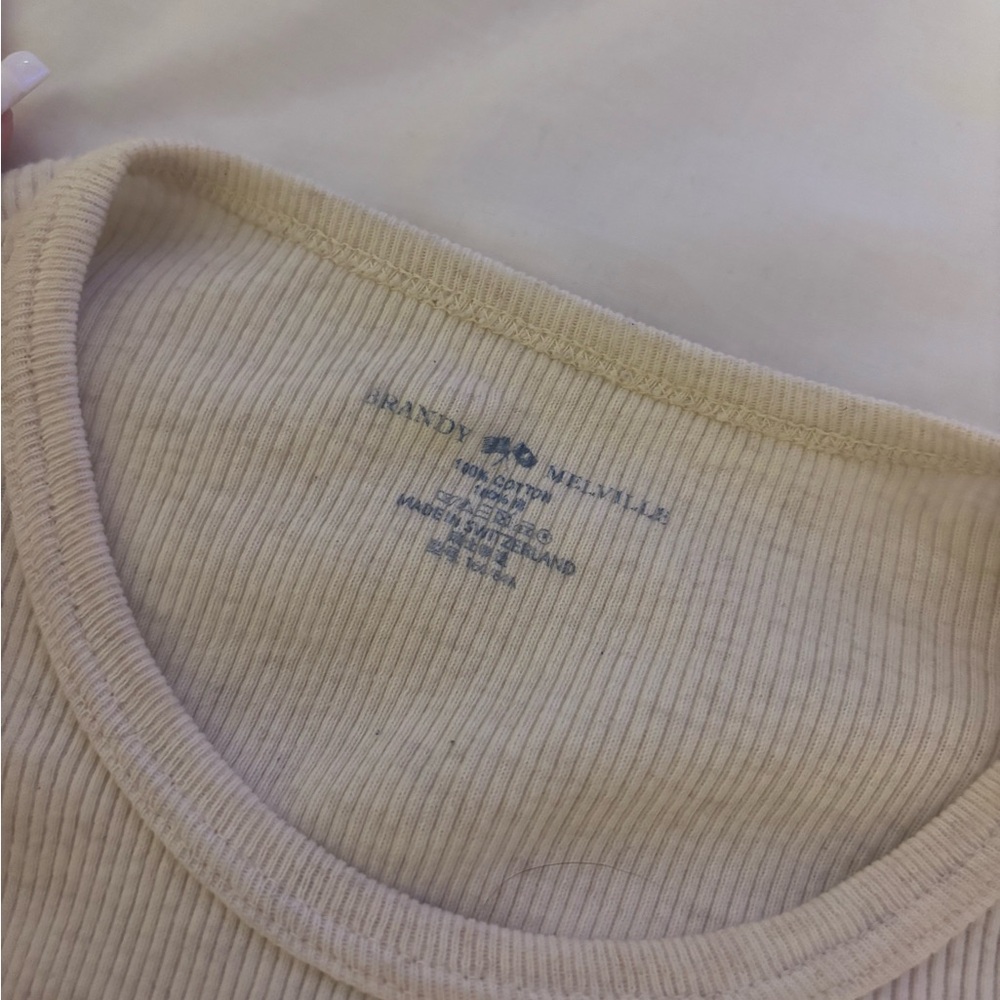 Cream Brandy Melville long sleeve top